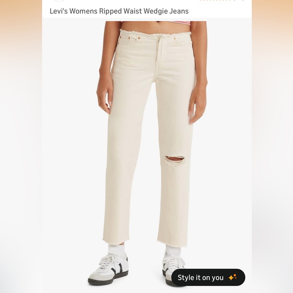 Levi's Womens Ripped Waist Wedgie Jeans size 30 NWT